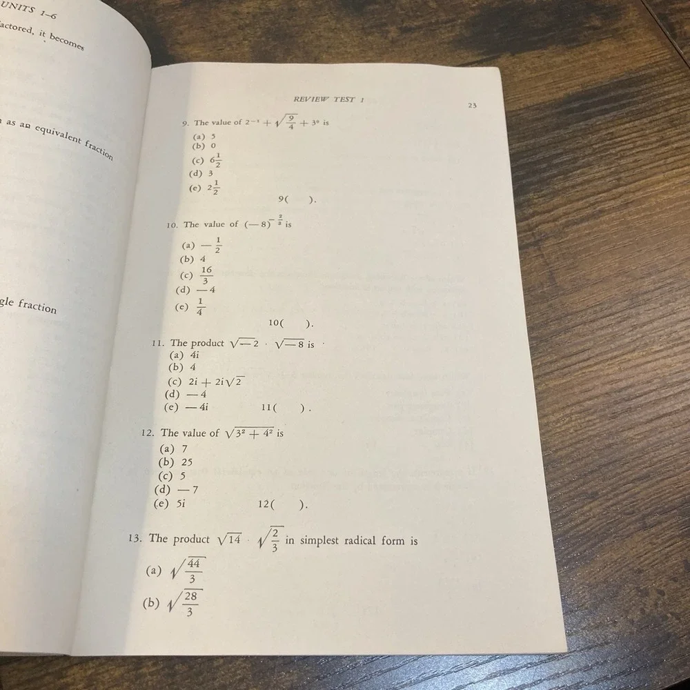 College Algebra Armed Forces Institute Study Guide Book 1952 Madison 3 Wisconsin